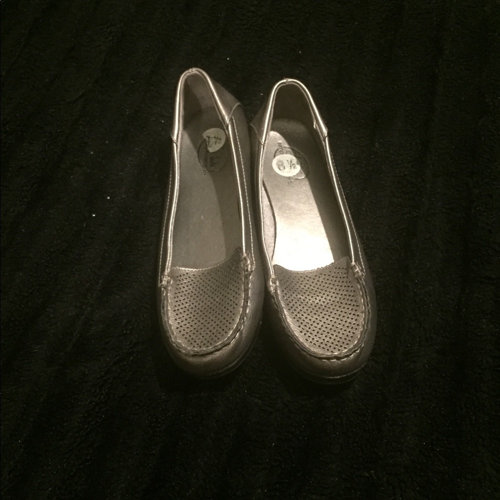 Silver loafers